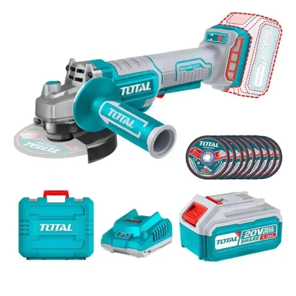 Total TAGLI2211532E Akülü Taşlama 2x4.0 Ah 115mm