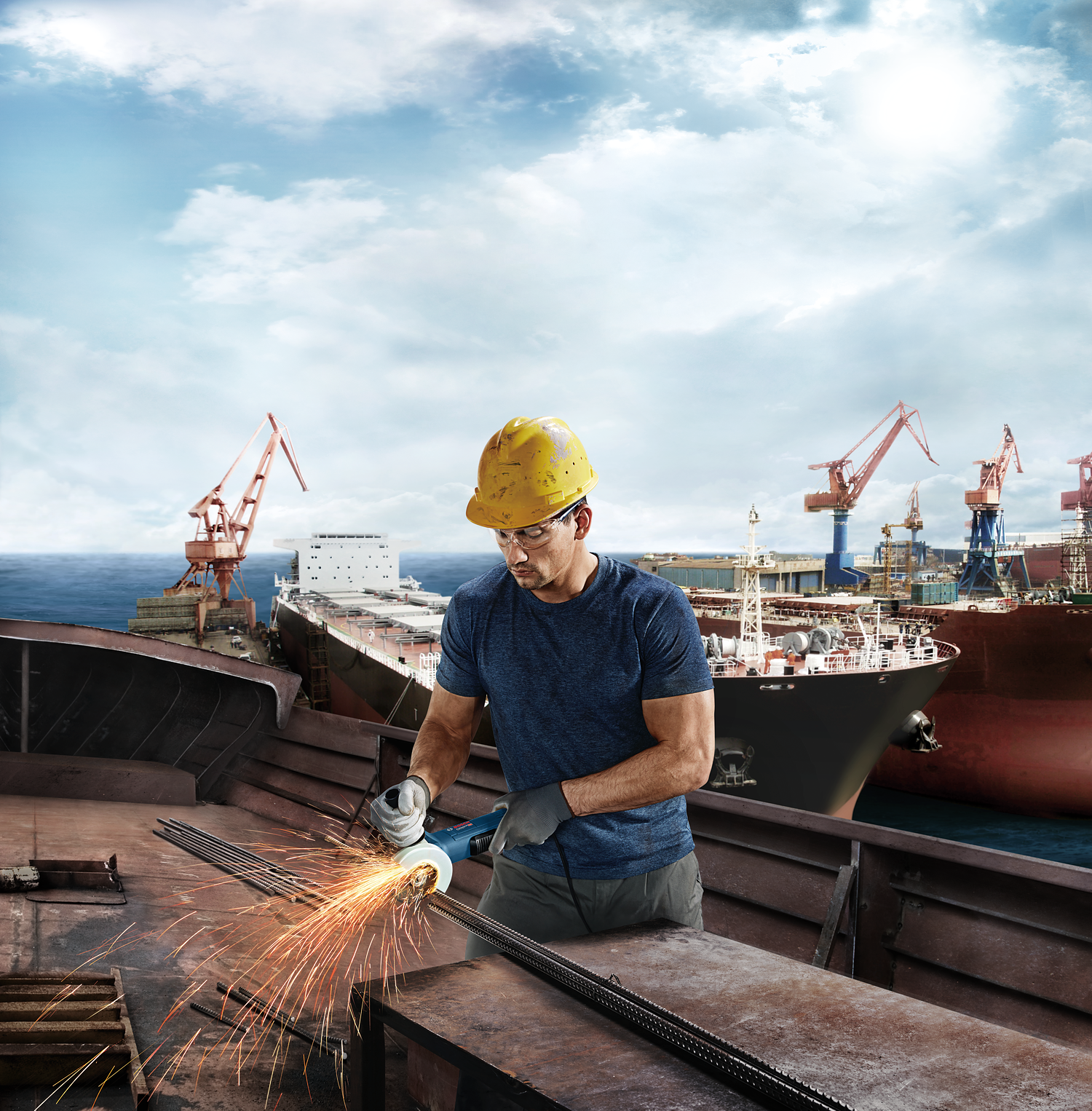 Bosch GWX 9-115 X-Lock Avuç Taşlama