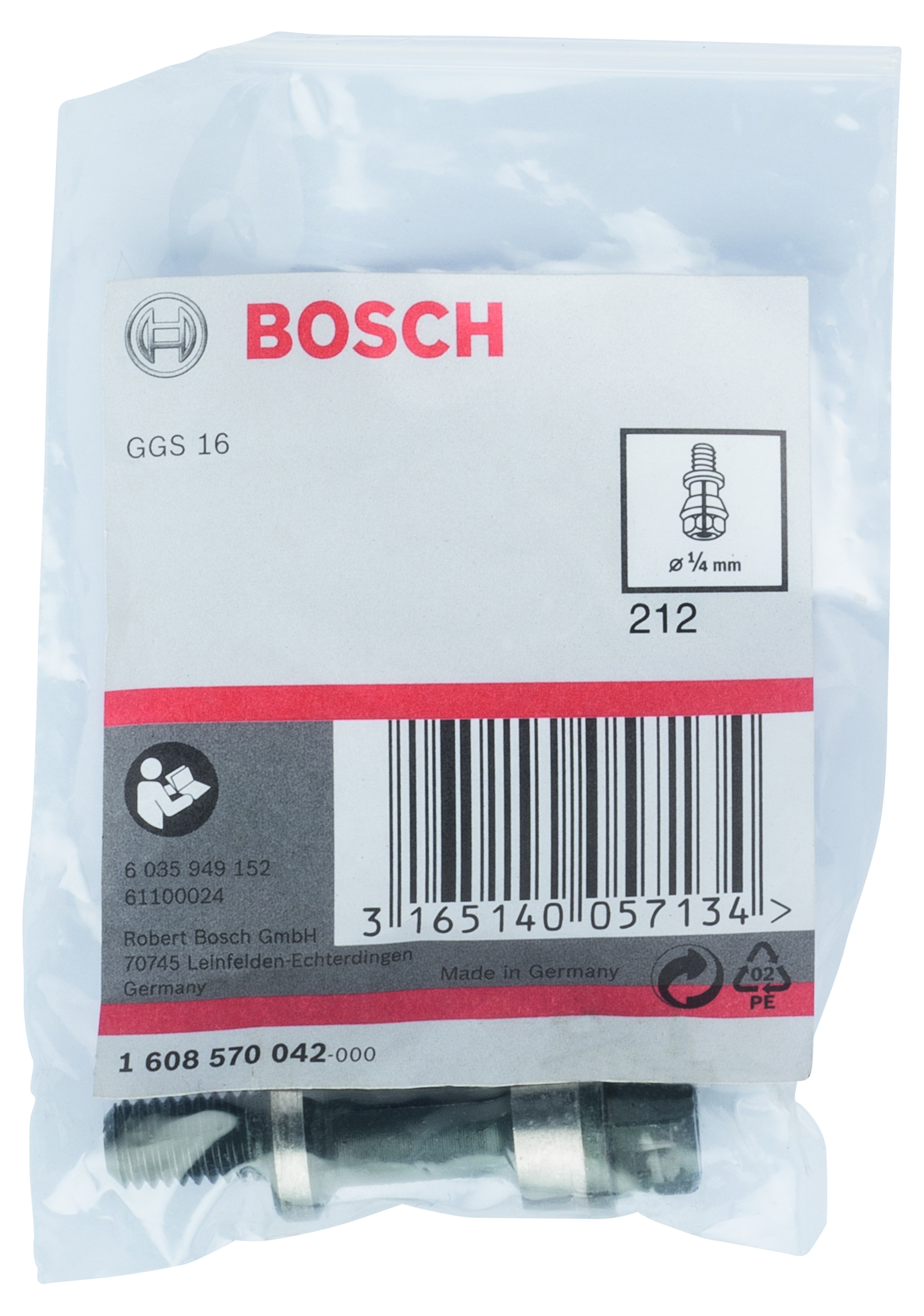 Bosch Penset Ø1/4 Somunlu GGS16…