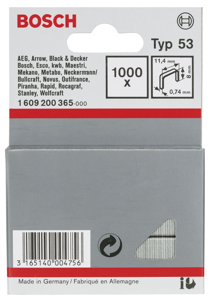 Bosch Zımba Teli Tip53 11,4*0,74*8mm 1000 li