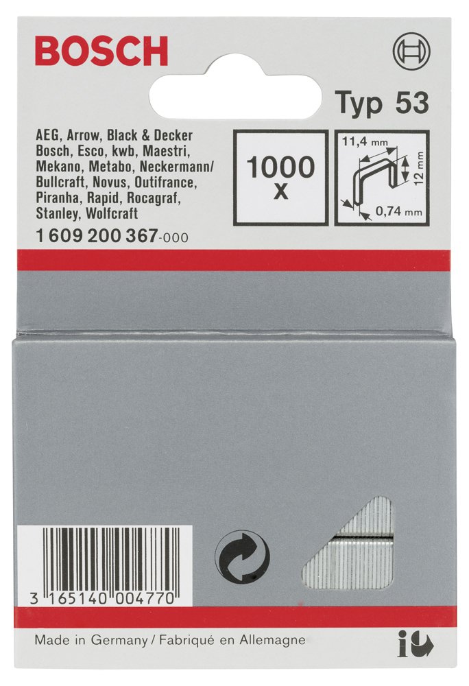 Bosch Zımba Teli Tip53 11,4*0,74*12mm 1000 li