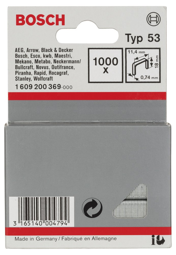 Bosch Zımba Teli Tip53 11,4*0,74*18mm 1000 li