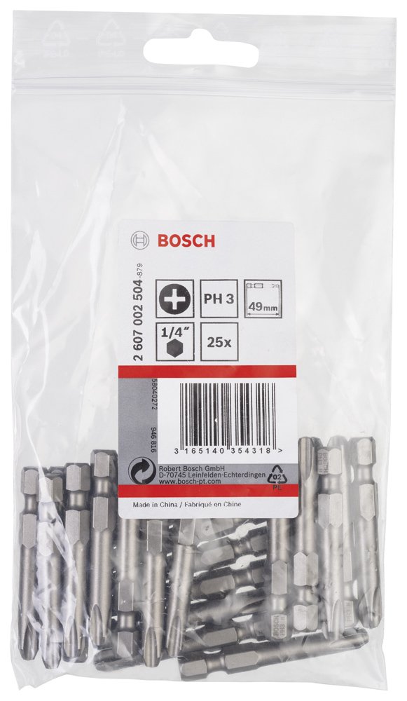 Bosch ExtraHard Vidalama Ucu PH3*49 mm 25 li