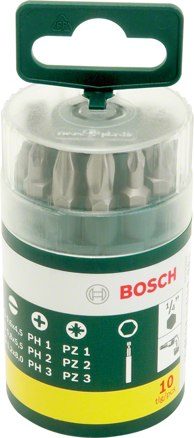 Bosch DIY-P 10 Parça Vidalama Ucu Seti PH+PZ+S