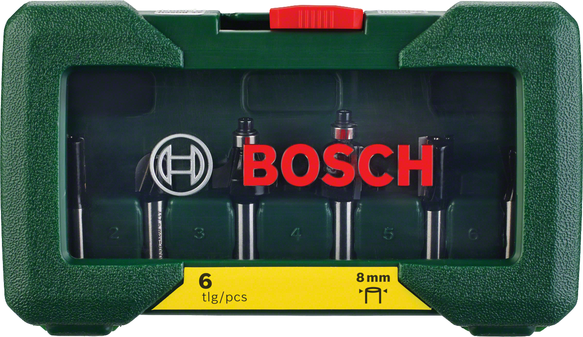 Bosch DIY Freze Seti 6 lı 8 mm şaftlı