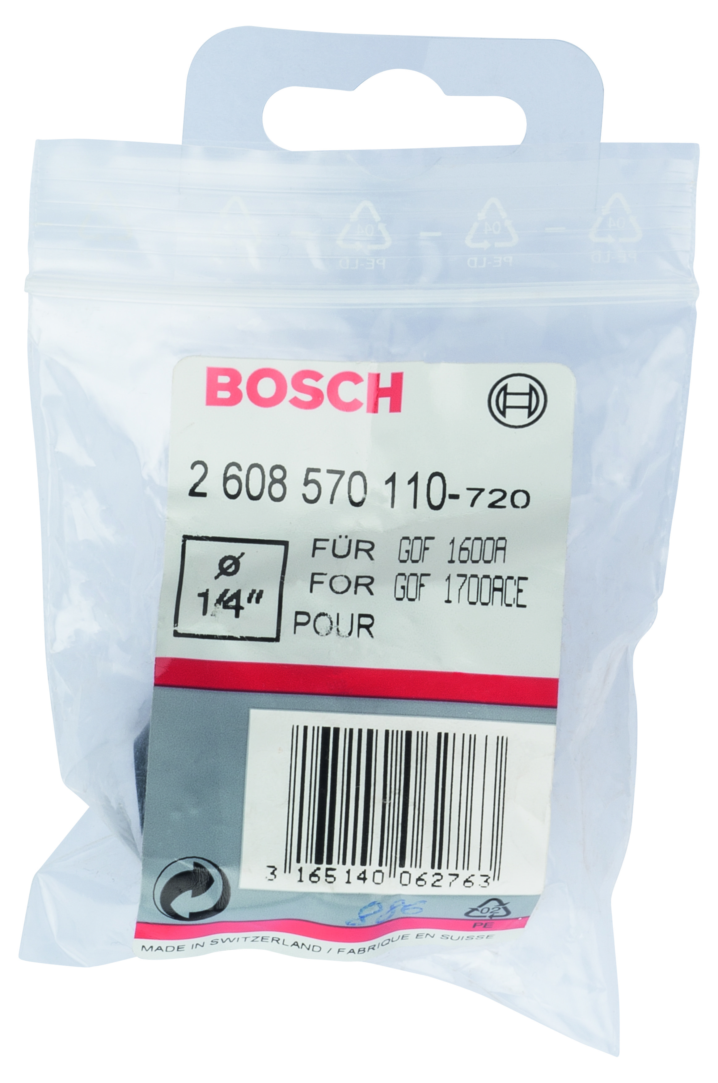 Bosch Freze Uyumlu Penset/Somun Ø1/4 27mm