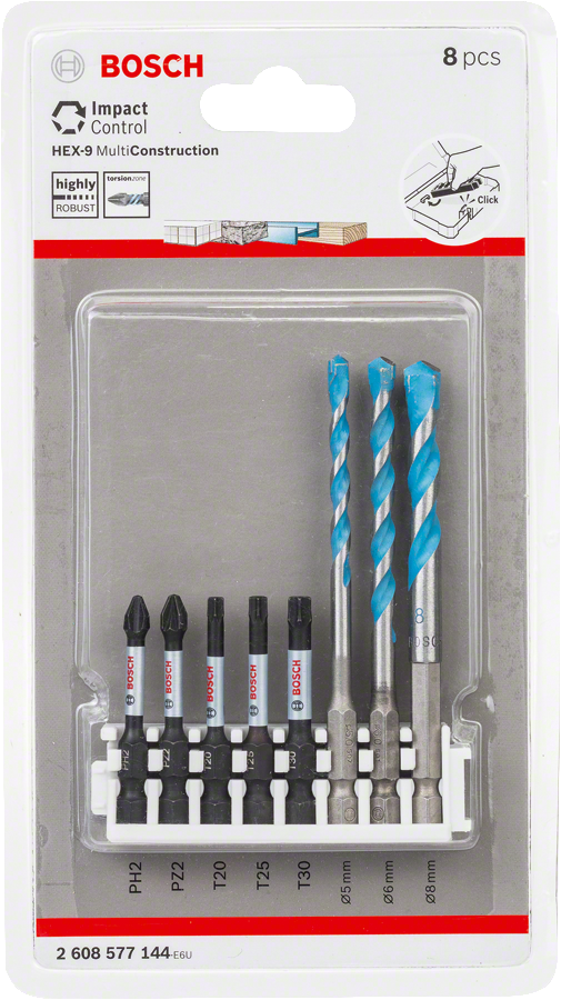 Bosch PRO Impact Vidalama&Delme(MC) Ucu 8 li