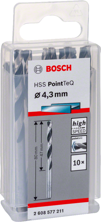 Bosch HSSPointTeQ Metal Matkap Ucu 4,3mm 10 lu