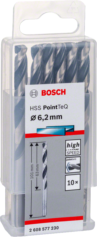 Bosch HSSPointTeQ Metal Matkap Ucu 6,2mm 10 lu