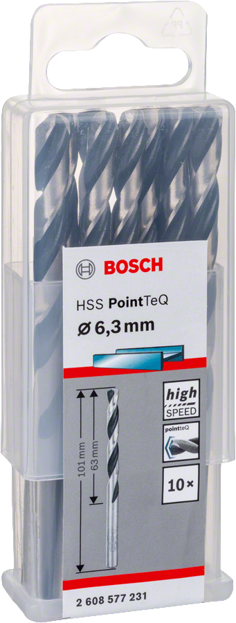 Bosch HSSPointTeQ Metal Matkap Ucu 6,3mm 10 lu