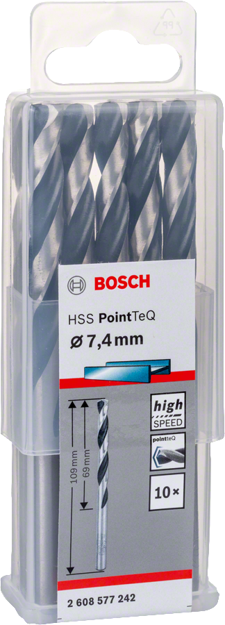 Bosch HSSPointTeQ Metal Matkap Ucu 7,4mm 10 lu