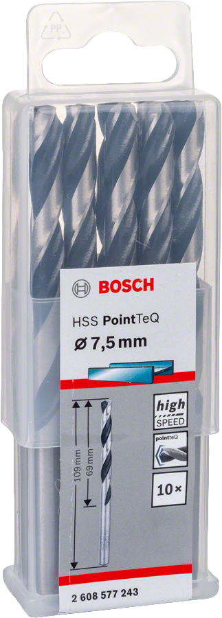Bosch HSSPointTeQ Metal Matkap Ucu 7,5mm 10 lu