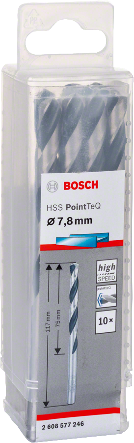 Bosch HSSPointTeQ Metal Matkap Ucu 7,8mm 10 lu
