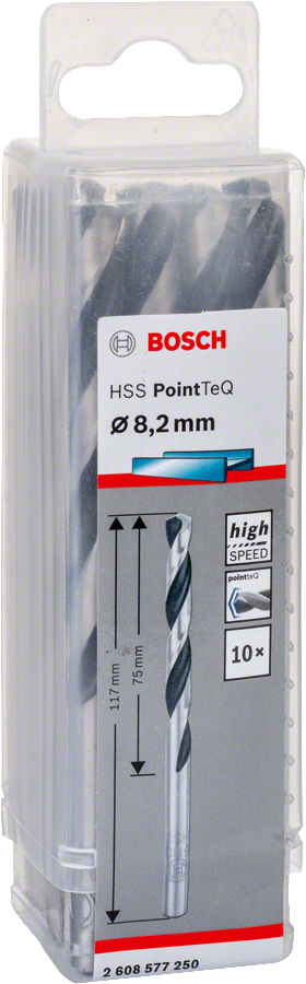 Bosch HSSPointTeQ Metal Matkap Ucu 8,2mm 10 lu
