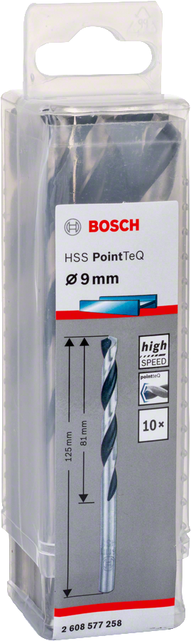 Bosch HSSPointTeQ Metal Matkap Ucu 9,0mm 10 lu