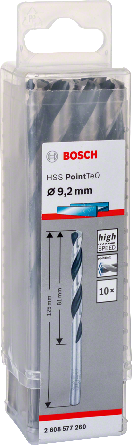 Bosch HSSPointTeQ Metal Matkap Ucu 9,2mm 10 lu
