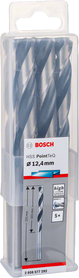 Bosch HSSPointTeQ Metal Matkap Ucu 12,4mm 5 li