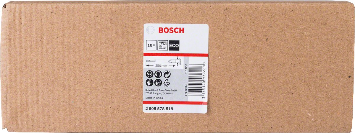 Bosch SDS-Plus Eco Yassı Keski 250*20 mm 10 lu