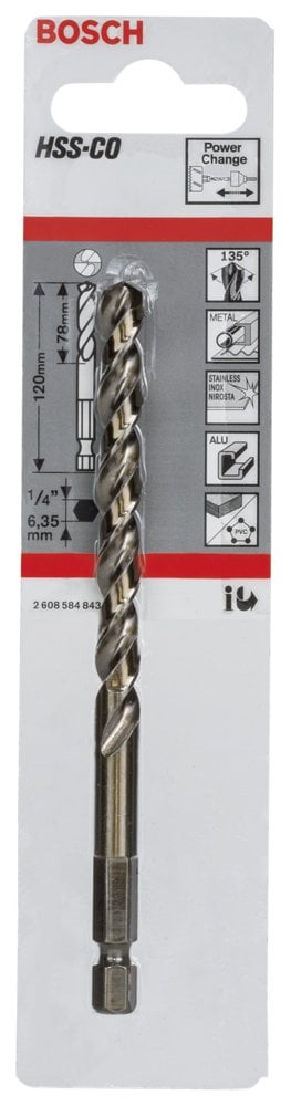 Bosch Q-Lock HEX Panç Merkez Ucu HSS-Co 120 mm