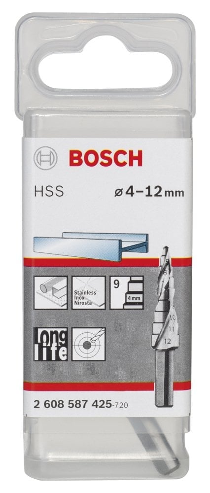 Bosch HSS 9 Kademeli Matkap Ucu 4-12 mm