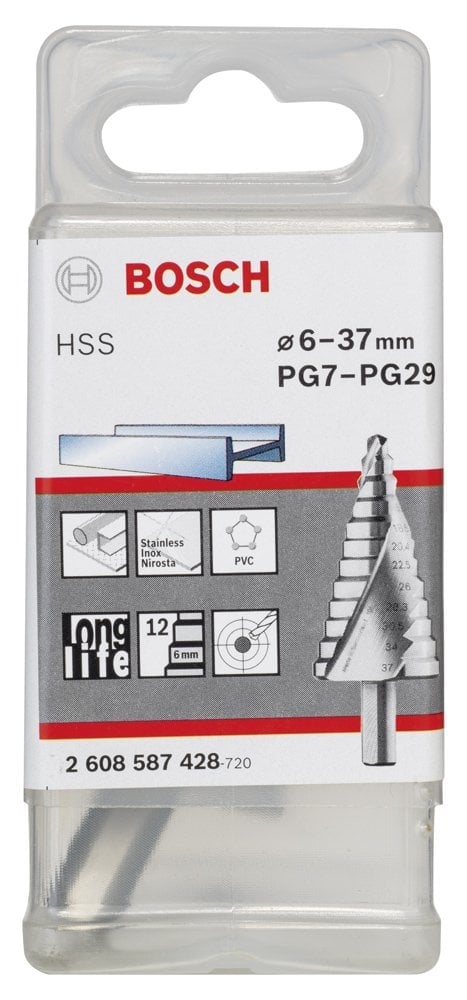 Bosch HSS 12 Kademeli Matkap Ucu PG7-PG29