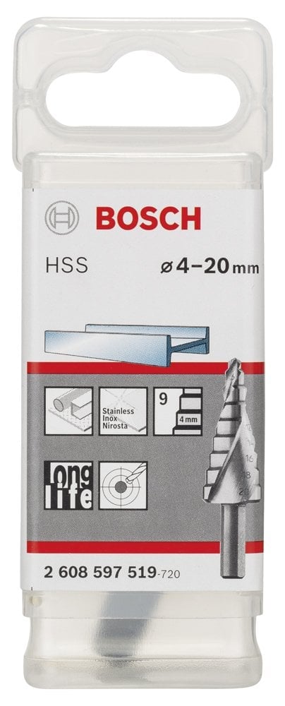 Bosch HSS 9 Kademeli Matkap Ucu 4-20 mm