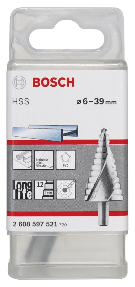 Bosch HSS 12 Kademeli Matkap Ucu 6-39 mm