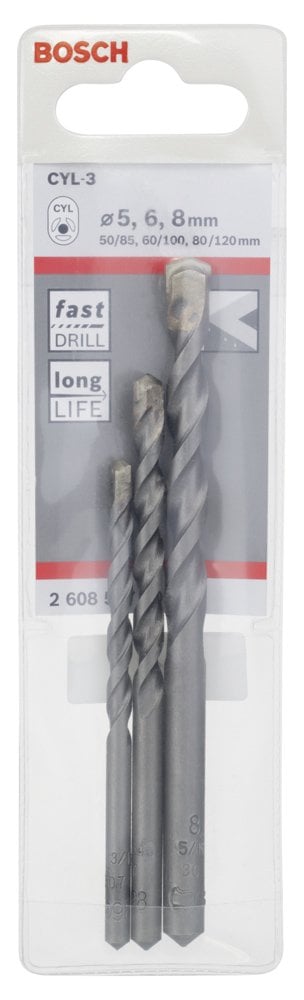 Bosch CYL-3 Beton Matkap Ucu 3 lü Set 5-6-8 mm