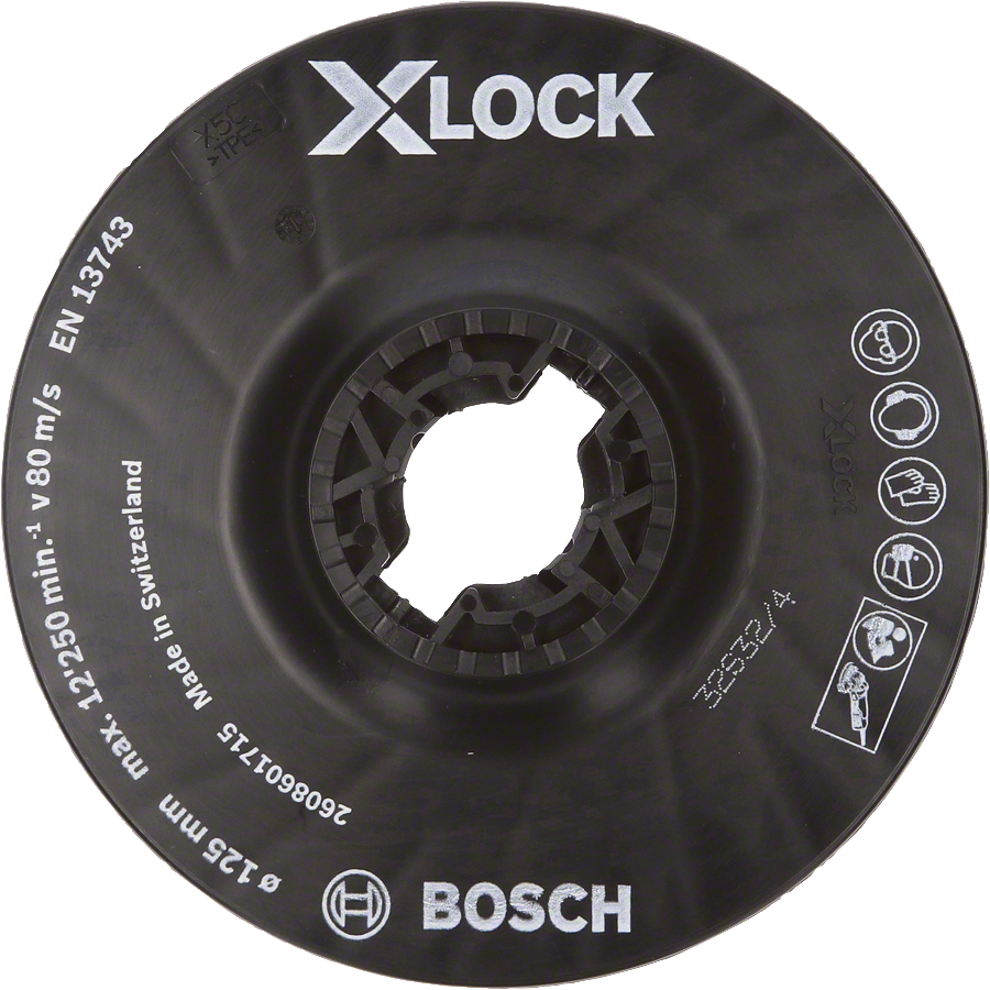Bosch PRO X-LOCK 125 mm Fiber Disk Medium Taban