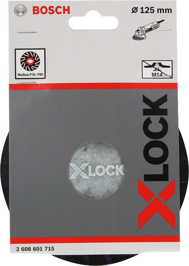 Bosch PRO X-LOCK 125 mm Fiber Disk Medium Taban