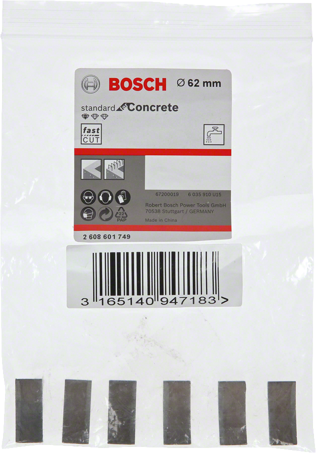 Bosch PRO Elmas Karot Segmanı Ø62mm 6 lı