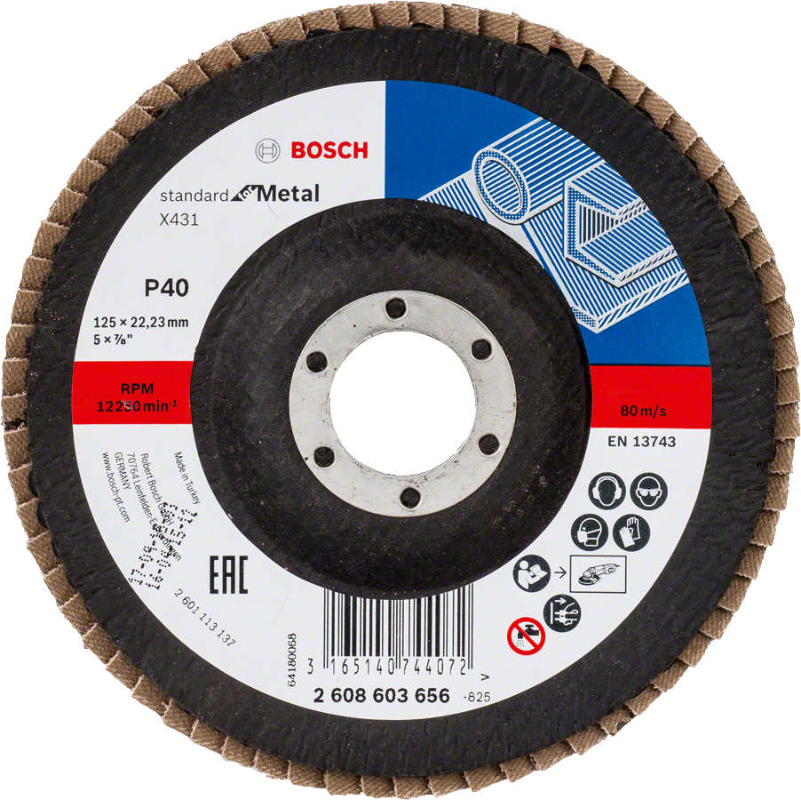 Bosch X431 125 mm ALOX 40 K Flap Disk