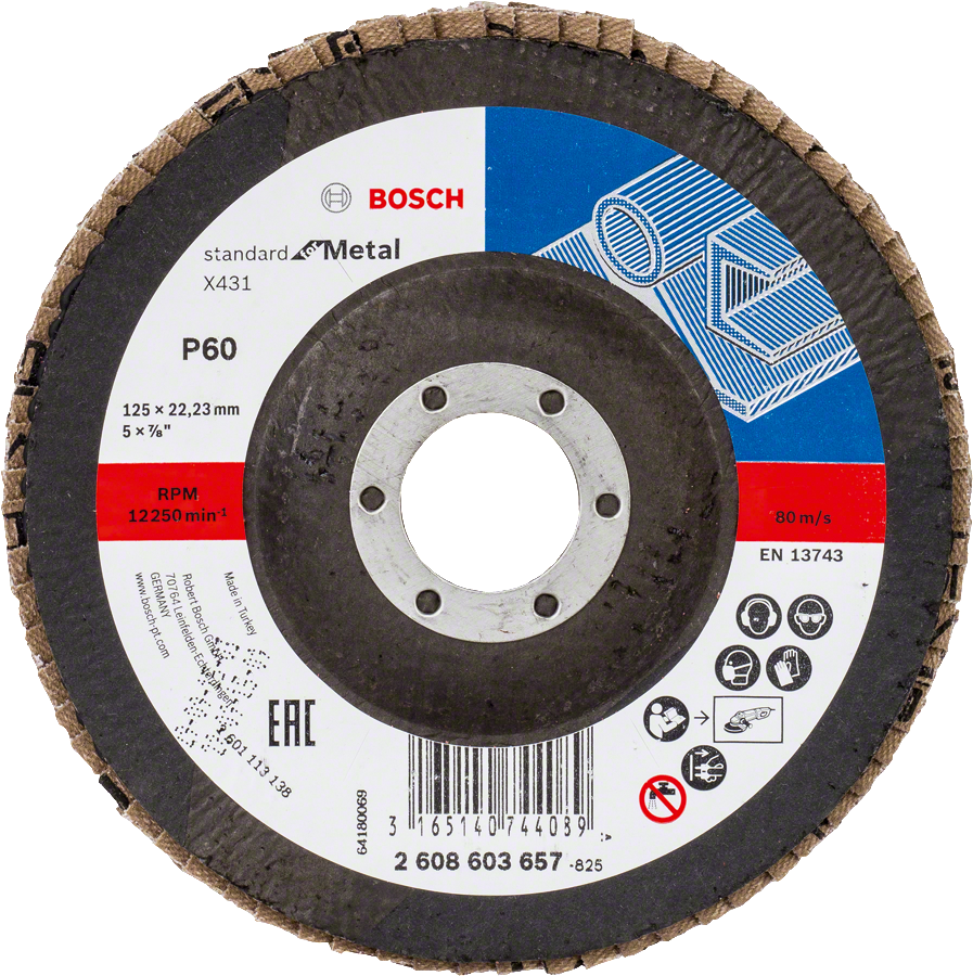 Bosch X431 125 mm ALOX 60 K Flap Disk