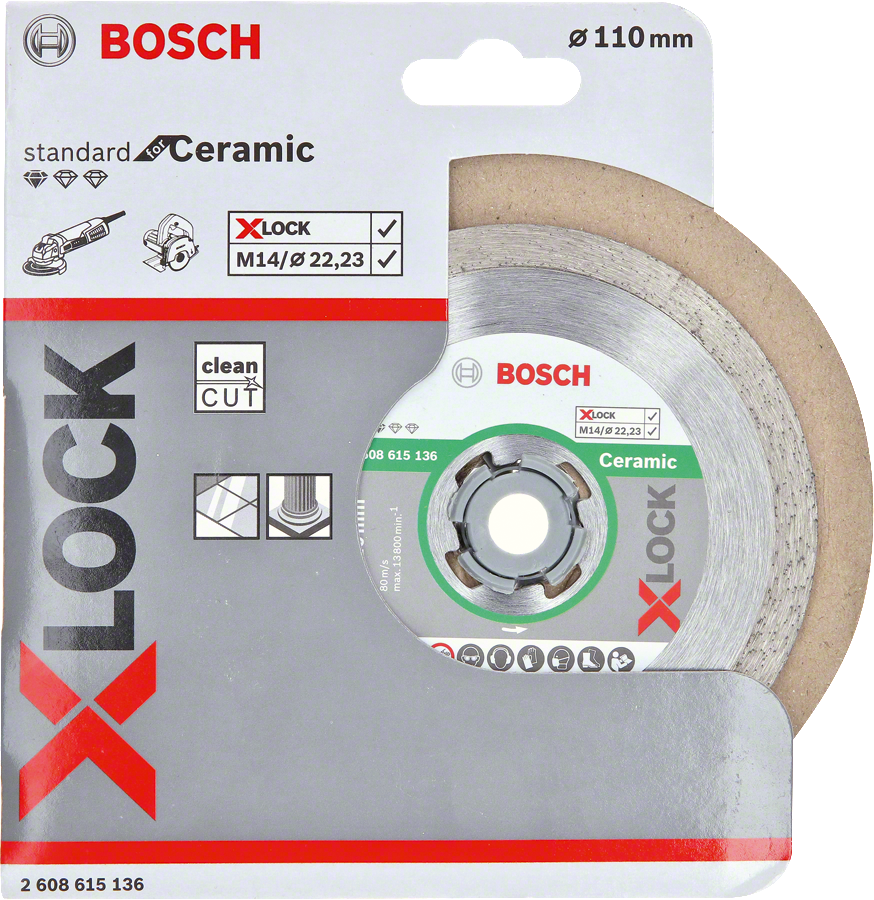 Bosch X-LOCK Elmas Kesme Disk SFCeramic 110mm