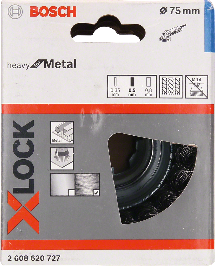 Bosch PRO Metal Cean X-LOCK Tel Fırça 75*0,5mm