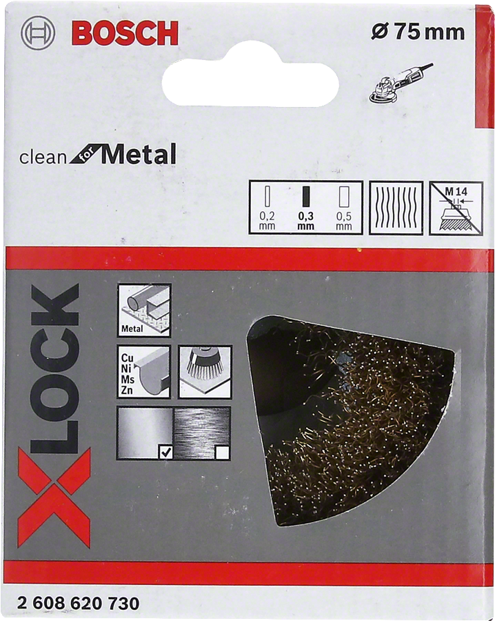 Bosch PRO Metal Clean X-LOCK Saçaklı Fırça 70*0,3mm