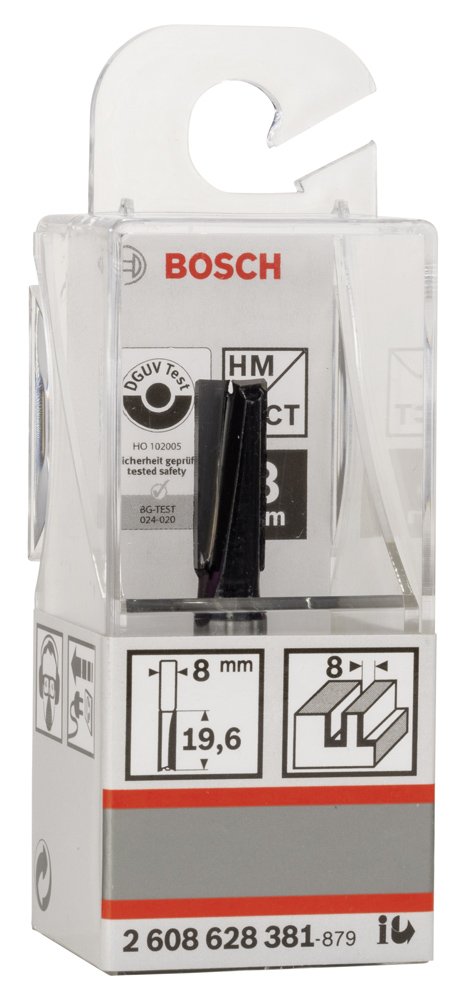 Bosch SDW Çift Oluklu Düz Freze Ucu 8*8*51 mm