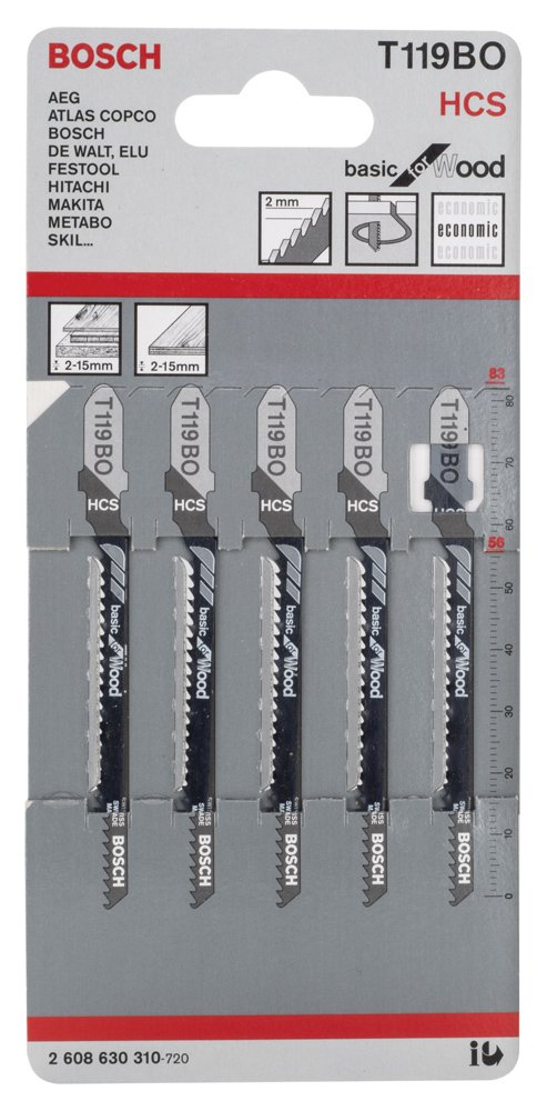 Bosch Dekupaj Bıçağı BasicforWood T119BO 5 li