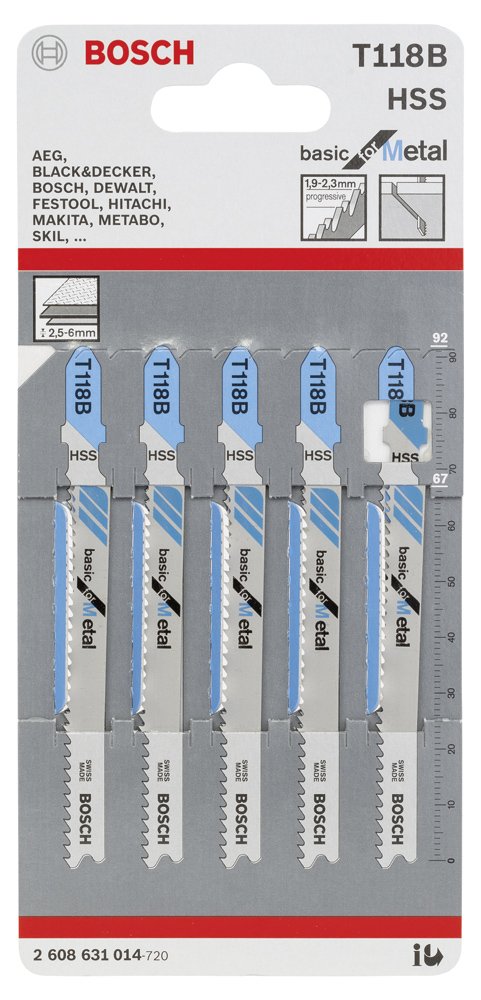 Bosch Dekupaj Bıçağı BasicforMetal T118B 5 li