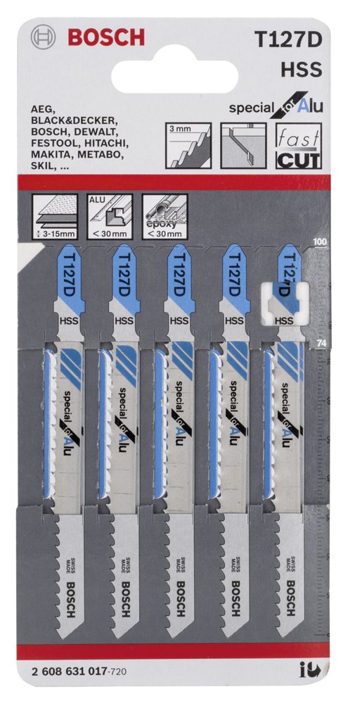 Bosch PRO Alu Dekupaj Bıçağı T127D 5 li