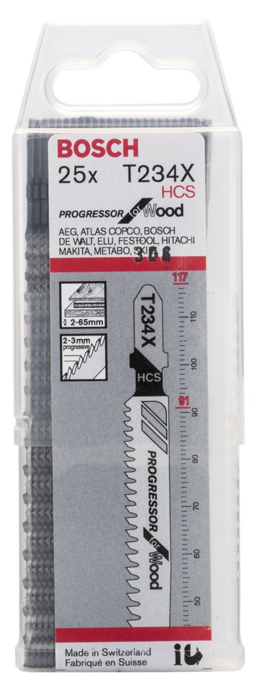 Bosch Dekupaj Bıçağı ProgreforWood T234X 25 li