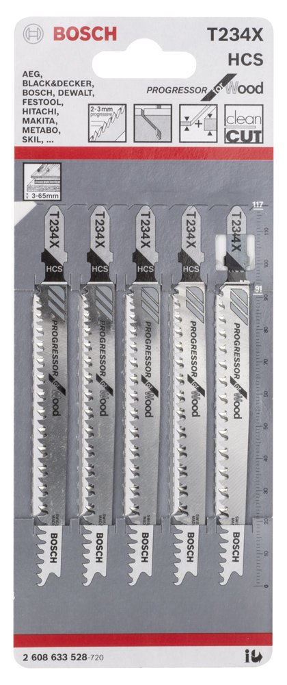 Bosch Dekupaj Bıçağı ProgreforWood T234X 5 li