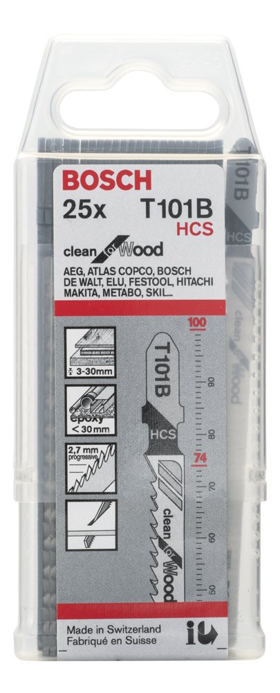 Bosch Dekupaj Bıçağı CleanforWood T101B 25 li