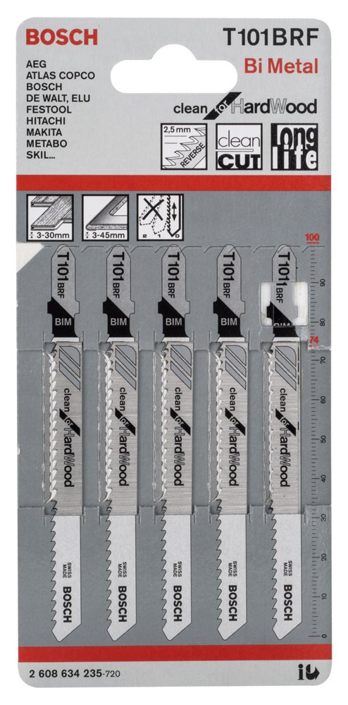 Bosch PRO Hardwood Clean Dekupaj Bıçağı T101BRF 5 li