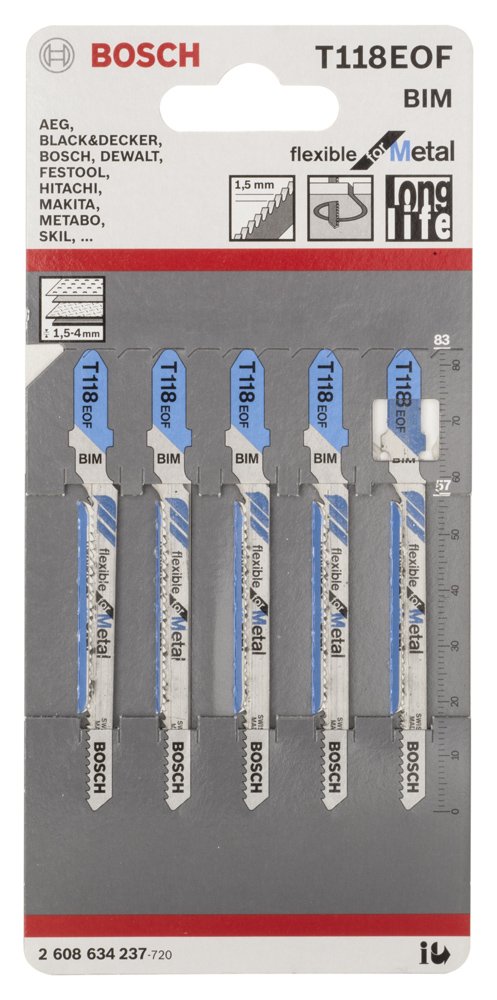 Bosch PRO Metal Curve Dekupaj Bıçağı T118EOF 5 li