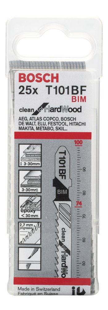 Bosch PRO Hardwood Clean Dekupaj Bıçağı T101BF 25 li