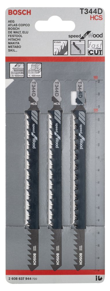 Bosch Dekupaj Bıçağı SpeedforWood T344D 3 lü