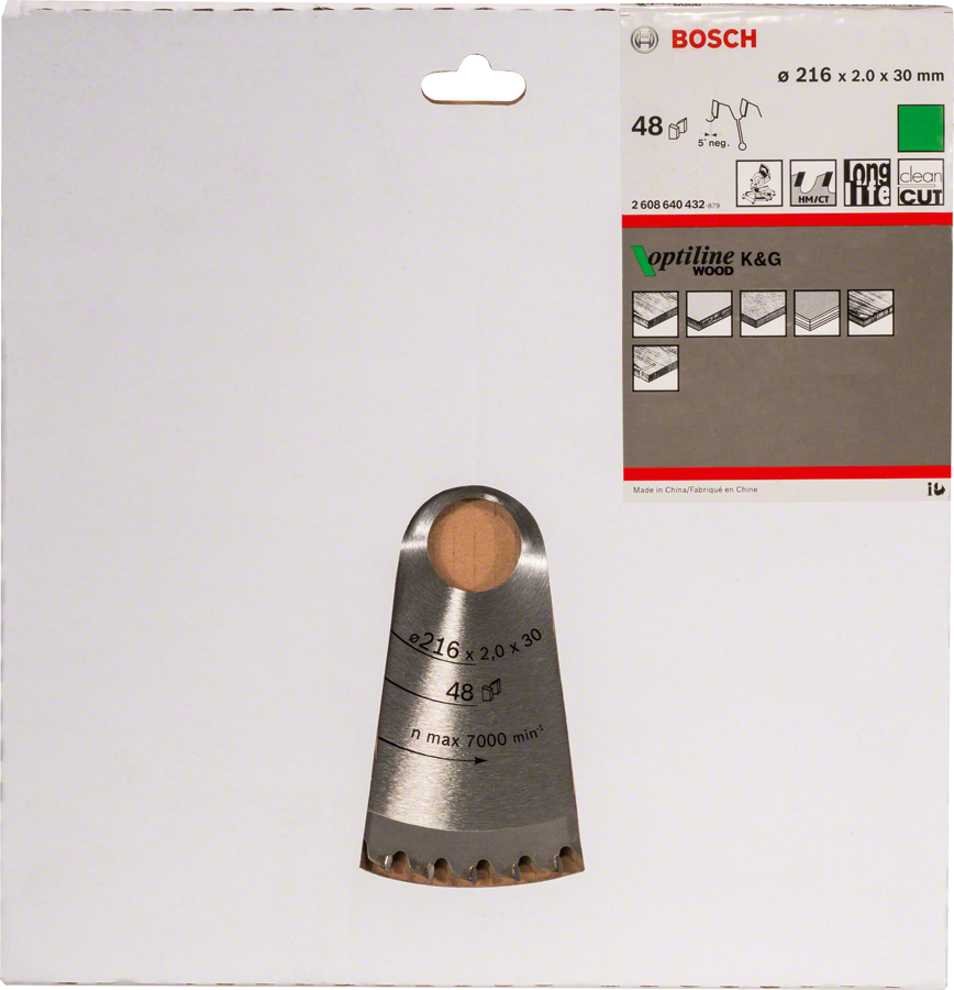 Bosch PRO Wood Daire Test. Bıç. 216*30 48 D G