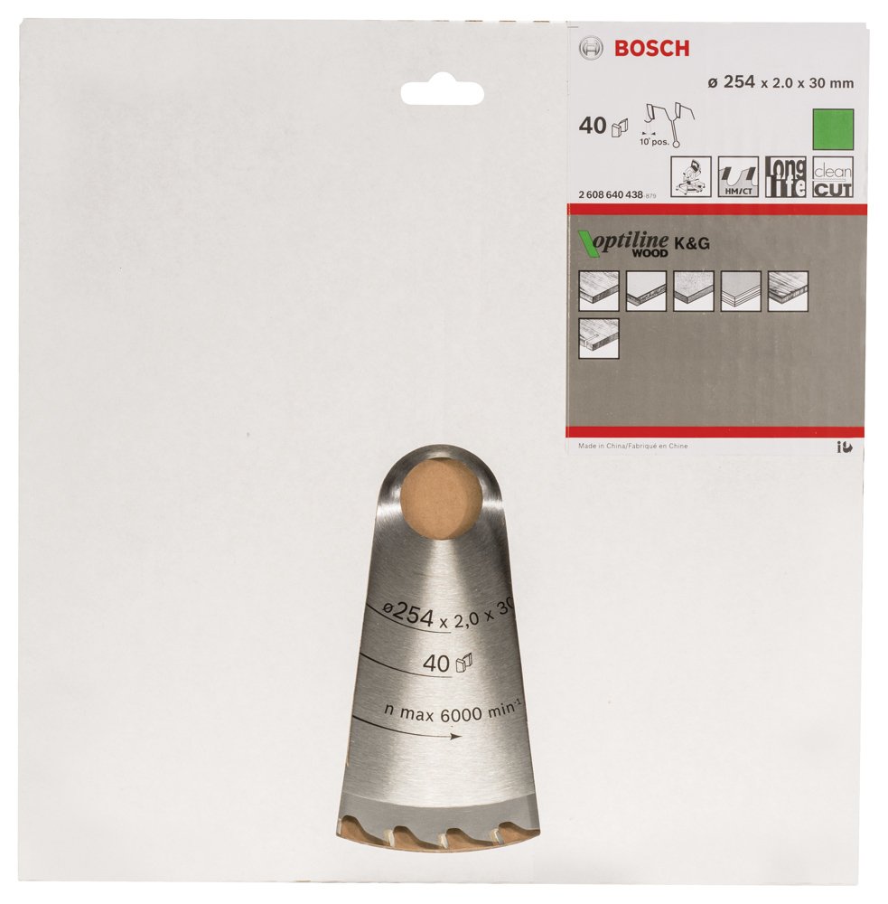 Bosch PRO Wood Daire Test. Bıç. 254*30 mm 40 D G