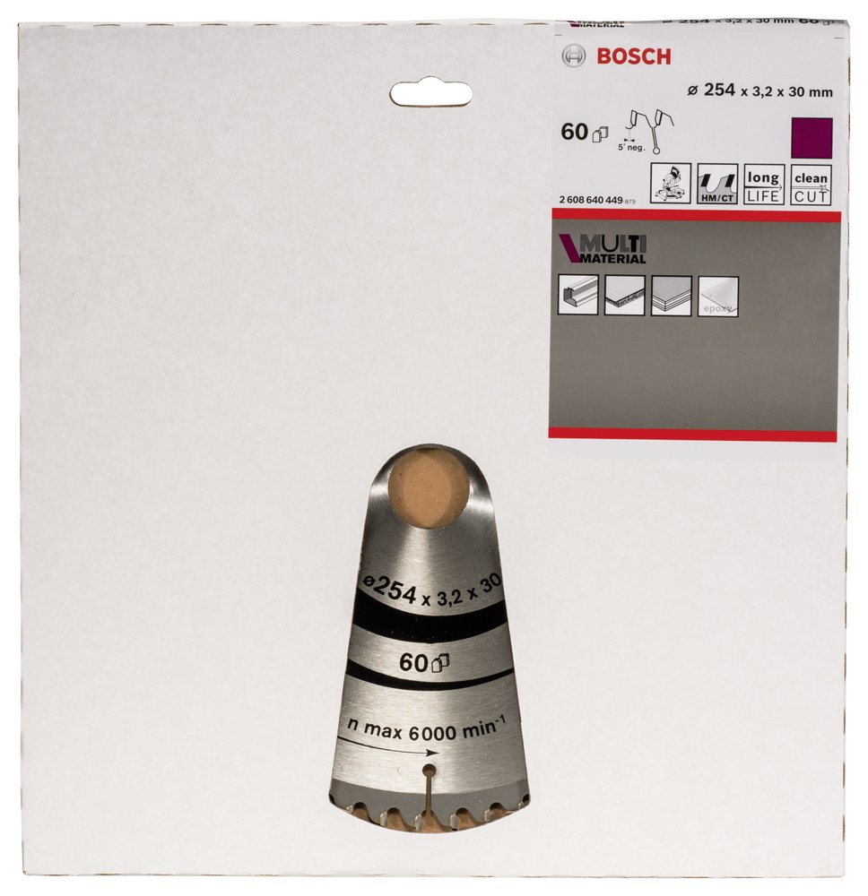 Bosch PRO MM Daire Test. Bıç. 254*30 mm 60 D G